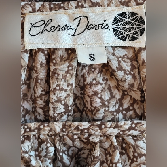 Chessa Davis Vintage 70s Peasant Maxi Skirt Set S/M In Pink/Brown - Picture 11 of 13